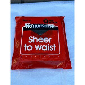 No Nonsense Sheer To Waist Pantyhose Q Off Black Nylon/Spandex/Cotton